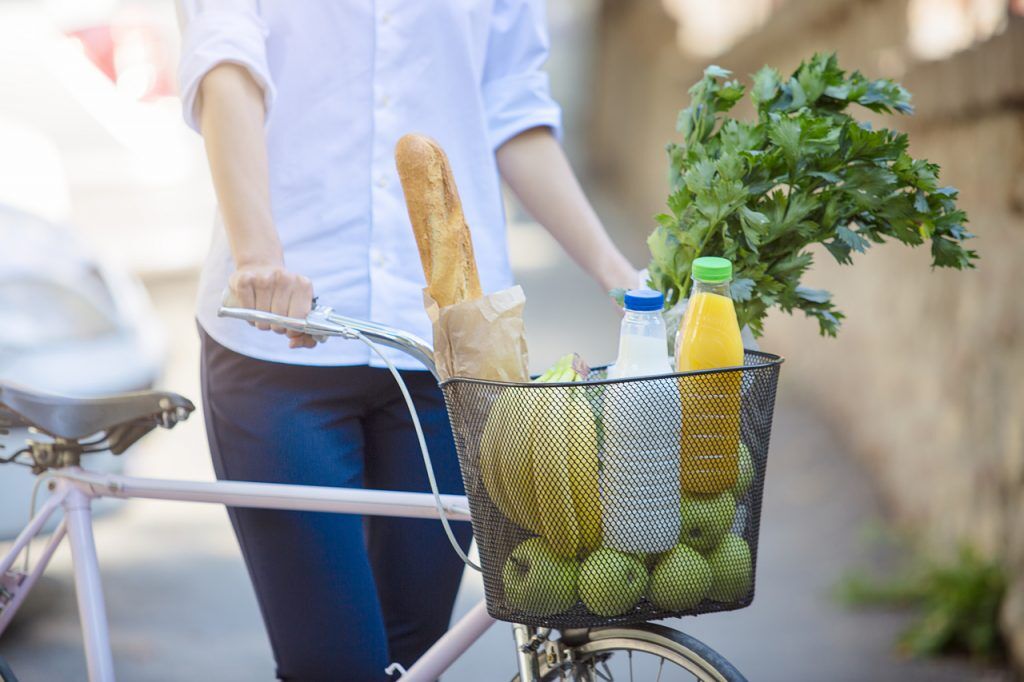 Basket of fresh organic food